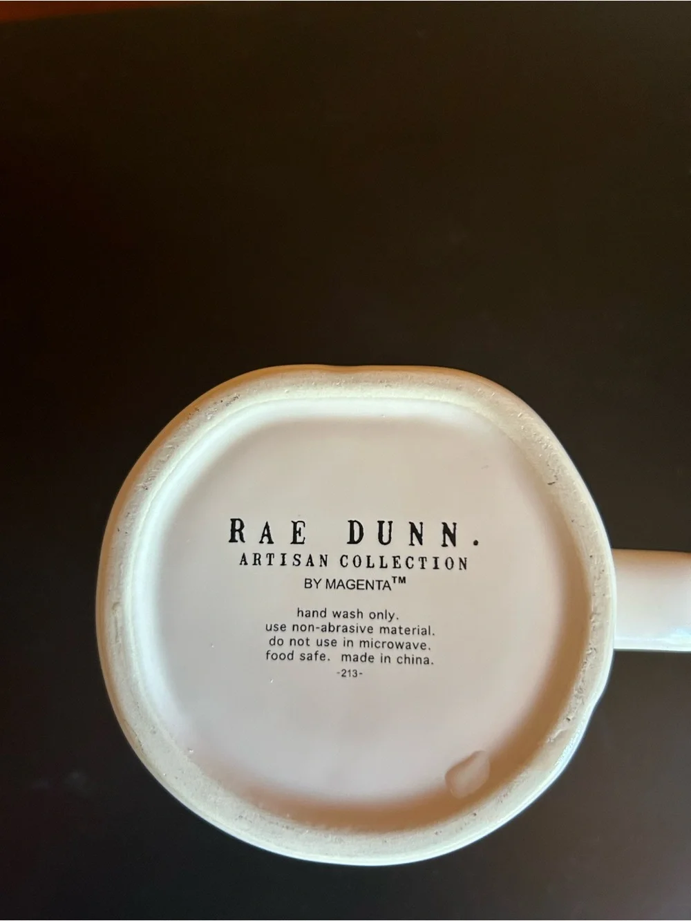 Large Rae Dunn Cream  Ceramic Mug with REJOICE and Gold Stars ⭐️⭐️